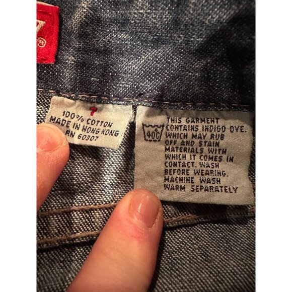 Vintage Unionbay Cargo Jeans Y2K Junior Size 7 Wide Leg Pockets Rare 2000s Denim - Picture 3 of 9